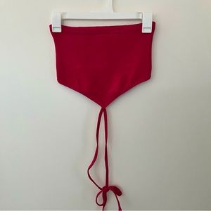 Forever 21 cropped halter top in hot pink